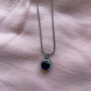 Beautiful sapphire hanging necklace